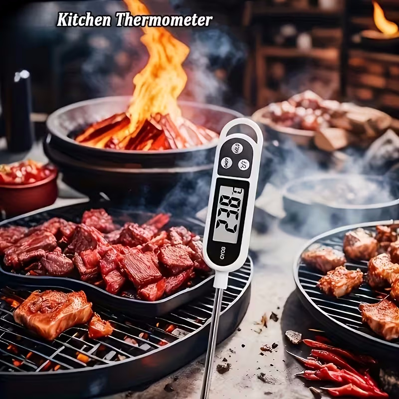 Digitales Lebensmittelthermometer mit Edelstahlsonde