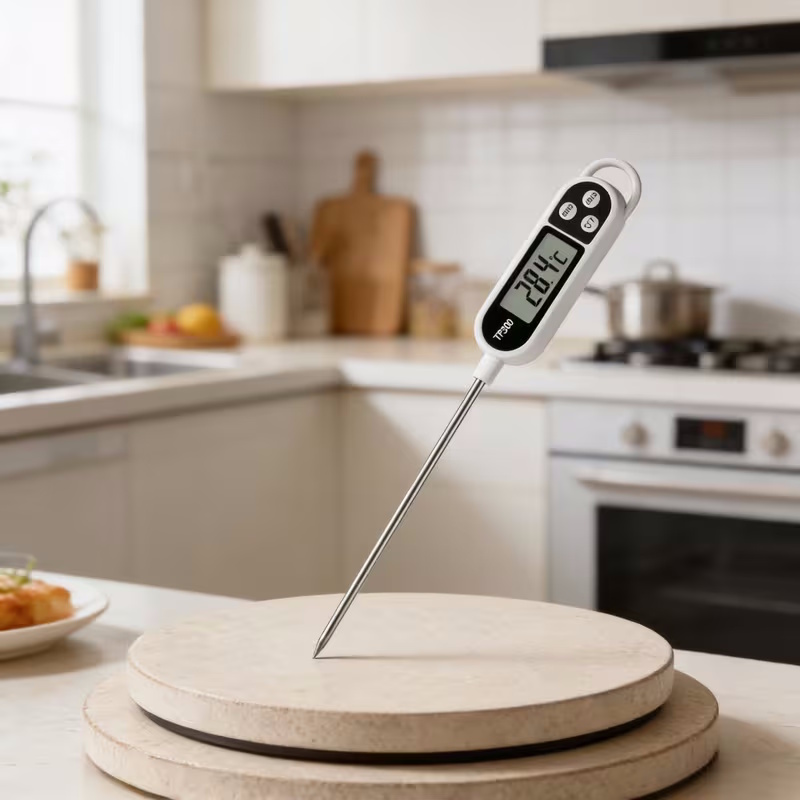 Digitales Lebensmittelthermometer mit Edelstahlsonde