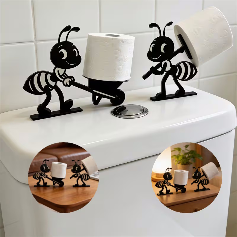 2-Set Toilettenpapierhalter im Ameisen-Design